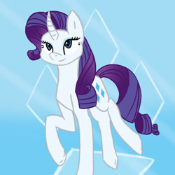 Size: 894x894 | Tagged: safe, artist:summerbeachyt, rarity, pony, unicorn, g4, horn, solo