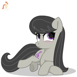 Size: 2885x2885 | Tagged: safe, artist:r4hucksake, octavia melody, pony, g4, lying down, prone, simple background, solo, transparent background