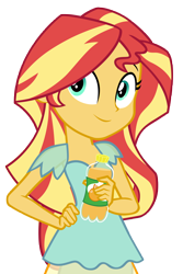 Size: 6090x9142 | Tagged: safe, artist:andoanimalia, sunset shimmer, human, equestria girls, equestria girls specials, g4, my little pony equestria girls: dance magic, clothes, female, simple background, soda, transparent background, vector