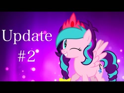 Size: 640x480 | Tagged: safe, artist:jhayarr23, artist:kitty wish, artist:oblivionfall, oc, oc only, oc:kitty wish, pegasus, pony, g4, looking at you, one eye closed, solo, wink, winking at you, youtube thumbnail