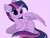 Size: 1600x1200 | Tagged: safe, artist:kebchach, twilight sparkle, alicorn, pony, g4, :p, cheek fluff, chest fluff, cute, ear fluff, female, horn, leg fluff, mare, partially open wings, purple background, simple background, solo, tail, tongue out, twiabetes, twilight sparkle (alicorn), wings