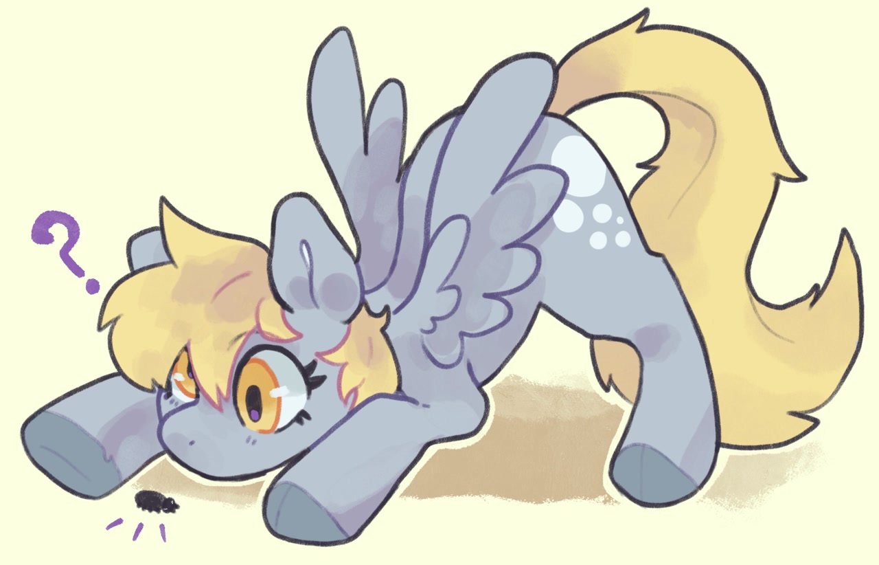 #3429500 - safe, artist:numetalalicorn, derpy hooves, insect, pegasus ...