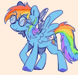 Size: 680x652 | Tagged: safe, artist:numetalalicorn, rainbow dash, pegasus, pony, g4, solo