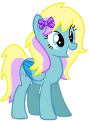 Size: 720x979 | Tagged: safe, artist:lucky bolt, artist:pegasski, oc, oc only, oc:seashell shores, pegasus, pony, base used, bow, colored wings, female, folded wings, hair bow, mother, simple background, solo, transparent background, two toned mane, two toned wings, wings