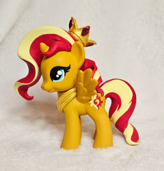 Size: 1656x1728 | Tagged: safe, artist:sanadaookmai, sunset shimmer, alicorn, pony, g4, alicornified, craft, irl, photo, race swap, shimmercorn, solo, toy