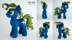 Size: 2400x1341 | Tagged: safe, artist:meplushyou, oc, oc:lightning pitch, pony, unicorn, g4, horn, irl, male, photo, plushie, solo, stallion