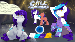 Size: 4600x2574 | Tagged: safe, artist:lexbunsfw, oc, oc only, oc:phantom gale, crystal pony, pegasus, pony, equestria at war mod, clothes, color palette, cutie mark, detailed background, male, raised hoof, reference sheet, salute, solo, uniform, unshorn fetlocks, white coat