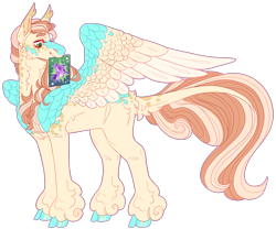 Size: 3088x2573 | Tagged: safe, artist:sleepy-nova, oc, oc only, oc:hazel cloud, pegasus, pony, blank flank, blue hooves, body fluff, book, butt fluff, cheek fluff, cloven hooves, coat markings, colored eyebrows, colored hooves, colored pinnae, colored pupils, comic book, curly mane, curly tail, ear fluff, ear markings, ear tufts, facial markings, green eyes, green pupils, heart, heart mark, hooves, lacrimal caruncle, long mane, long mane male, long tail, looking back, male, male oc, mouth hold, pegasus oc, profile, scales, shiny hooves, simple background, smiling, solo, spread wings, stallion, stallion oc, standing, starry eyes, tail, tail fluff, tail markings, tall ears, transparent background, two toned mane, two toned tail, unshorn fetlocks, wingding eyes, wings, yellow coat