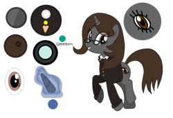 Size: 2230x1520 | Tagged: safe, artist:kyle_bilibili, derpibooru exclusive, oc, oc only, oc:sonata, pony, unicorn, elements of justice, turnabout storm, caption, chinese text, clothes, colored, flat colors, glasses, horn, show accurate, simple background, smiling, solo, suit, text, transparent background