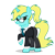 Size: 800x800 | Tagged: safe, artist:oblivionfall, artist:therealcavatina, oc, oc only, oc:nova bell, pony, unicorn, clothes, horn, necktie, simple background, solo, suit, transparent background