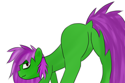 Size: 3000x2000 | Tagged: oc name needed, safe, artist:ananasik_ebanasik, oc, oc only, pony, ass up, butt, dock, featureless crotch, plot, simple background, solo, tail, white background