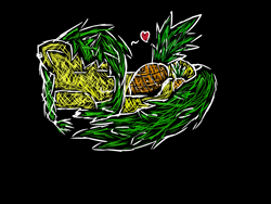 Size: 4000x3000 | Tagged: safe, artist:ananasik_ebanasik, oc, oc only, oc:ananasik, pony, black background, curled up, cute, food, heart, pineapple, simple background, solo