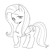 Size: 2000x2000 | Tagged: safe, artist:yuriwomenfuta, fluttershy, pegasus, pony, g4, female, lineart, mare, raised hoof, simple background, solo, white background