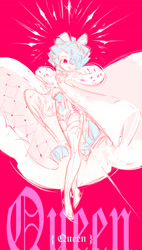 Size: 2150x3780 | Tagged: safe, artist:minodreamland, cozy glow, human, g4, clothes, colored sketch, dress, finger in mouth, humanized, red background, simple background, sketch, solo, tail, tailed humanization, text, winged humanization, wings