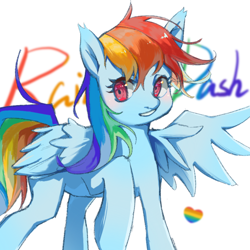 Size: 2048x2048 | Tagged: safe, artist:lusewgbaiyang, rainbow dash, pegasus, pony, g4, raised hoof, wip