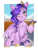 Size: 1536x2048 | Tagged: safe, artist:namieart, pipp petals, pegasus, pony, g5, cellphone, chest fluff, female, hair over one eye, hoof hold, mare, passepartout, phone, pipp's phone, signature, sitting, smartphone, solo, unshorn fetlocks