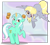 Size: 1900x1700 | Tagged: safe, artist:twittershy, derpy hooves, lyra heartstrings, pegasus, pony, unicorn, g4, derp, drool, duo, duo female, eyes on the prize, female, flying, food, glowing, glowing horn, horn, magic, mare, muffin, open mouth, open smile, raised hoof, smiling, telekinesis, that pony sure does love muffins, tongue out