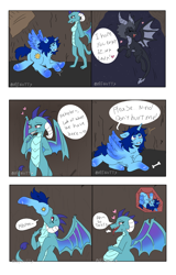 Size: 800x1250 | Tagged: artist needed, source needed, safe, princess ember, oc, oc:blue thunder, alicorn, dracony, dragon, hybrid, g4, alicorn oc, comic, dragon wings, dragoness, eaten alive, empred, female, female pred, head first, horn, horns, male, male alicorn oc, oral vore, stallion, stallion prey, vore, wings