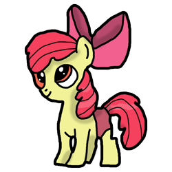 Size: 1024x1024 | Tagged: safe, artist:background_pon3, apple bloom, earth pony, pony, g4, bow, clothes, digital art, female, hair bow, panties, simple background, solo, transparent background, underwear