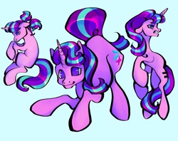 Size: 1440x1138 | Tagged: safe, artist:broniesforponies, starlight glimmer, pony, unicorn, g4, blue background, horn, simple background, solo