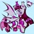 Size: 2048x2048 | Tagged: safe, artist:broniesforponies, oc, oc only, bat pony, pony, bat pony oc, blue background, draculaura, female, mare, monster high, simple background, solo