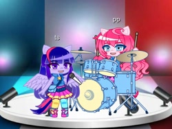 Size: 1440x1080 | Tagged: safe, pinkie pie, twilight sparkle, rainbow rocks 10th anniversary, equestria girls, g4, gacha club