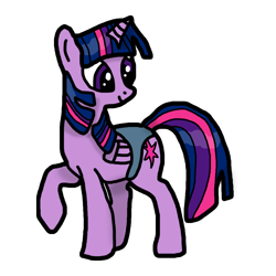 Size: 1024x1024 | Tagged: safe, artist:background_pon3, twilight sparkle, alicorn, pony, g4, clothes, female, happy, horn, panties, solo, twilight sparkle (alicorn), underwear, wings