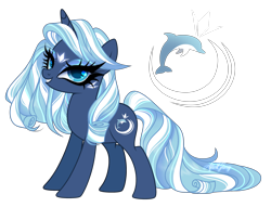 Size: 3596x2746 | Tagged: safe, artist:afterglory, oc, oc only, pony, unicorn, adoptable, base used, blue coat, blue eyes, blue eyeshadow, blue mane, blue pupils, blue tail, coat markings, colored pupils, eyeshadow, facial markings, female, horn, long mane, long tail, looking at you, makeup, mare, ringlets, simple background, smiling, smiling at you, solo, standing, star (coat marking), striped mane, striped tail, tail, teal pupils, thick eyelashes, three quarter view, transparent background, unicorn horn, unicorn oc