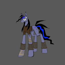 Size: 927x927 | Tagged: safe, artist:michellethet-34, oc, oc only, oc:echo, earth pony, pony, fallout equestria, gray background, lanky, long legs, simple background, skinny, tall, thin