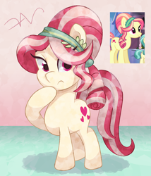 Size: 1200x1400 | Tagged: safe, artist:swasfews, ruby love, scarlet heart, crystal pony, pony, g4, the crystalling, background pony, screencap reference, solo