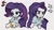 Size: 1365x754 | Tagged: safe, artist:jwnn_, part of a set, rarity, human, equestria girls, g4, angry, angry rarity, bangles, blouse, blue eyes, blue eyeshadow, bust, colored sclera, cutie mark accessory, cutie mark hair accessory, duality, emanata, eye clipping through hair, eyebrows, eyebrows visible through hair, eyeshadow, female, frown, gray sclera, grimacing, grossed out, hair accessory, light skin, long hair, makeup, pouting, purple hair, rarity is not amused, shiny hair, shrunken pupils, simple background, solo, thick eyelashes, unamused, white background