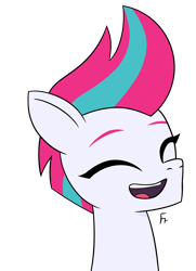 Size: 2540x3509 | Tagged: safe, artist:frownfactory, zipp storm, pegasus, g4, g5, my little pony: tell your tale, bust, eyes closed, female, simple background, transparent background