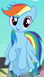 Size: 258x452 | Tagged: safe, screencap, rainbow dash, pegasus, pony, g4, season 3, the crystal empire, animation error, cropped, crystal empire, female, flying, layering error, mare, solo focus