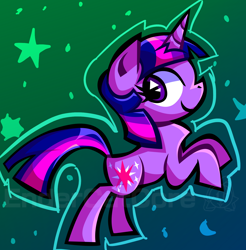 Size: 1710x1740 | Tagged: safe, artist:endercatcore, twilight sparkle, pony, unicorn, g4, gradient background, horn, solo, unicorn twilight