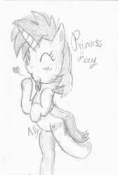 Size: 2359x3507 | Tagged: safe, artist:ace play, oc, oc only, oc:ace play, alicorn, g4, alicornified, bipedal, blowing a kiss, blush sticker, blushing, eyelashes, facial hair, femboy, floating heart, goatee, heart, horn, male, one eye closed, race swap, simple background, sketch, solo, stallion, standing, standing on one leg, traditional art, white background, wings, wink