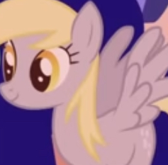 Size: 237x233 | Tagged: safe, screencap, derpy hooves, pegasus, pony, friendship is magic, g4, my little pony: friendship is magic, cropped, female, mare, smiling, solo, spread wings, underp, wings