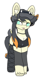 Size: 1988x3534 | Tagged: safe, artist:sodapop sprays, oc, oc only, oc:sodapop sprays, pegasus, pony, :p, chest fluff, ear fluff, goth, headband, looking at you, simple background, solo, tongue out, transparent background