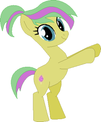 Size: 325x395 | Tagged: safe, artist:victorfazbear, edit, pineapple salsa, earth pony, pony, g4, g4.5, my little pony: pony life, bipedal, female, g4.5 to g4, generation leap, looking at you, mare, simple background, solo, transparent background