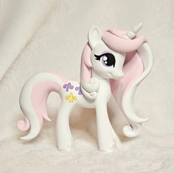 Size: 1632x1623 | Tagged: safe, artist:sanadaookmai, fleur-de-lis, pony, unicorn, g4, craft, female, hoof shoes, horn, irl, mare, photo, solo, standing, toy