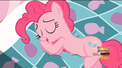 Size: 1280x720 | Tagged: safe, screencap, pinkie pie, earth pony, g4, the one where pinkie pie knows, bed, female, solo, sugarcube corner