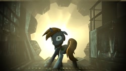 Size: 1280x720 | Tagged: safe, artist:argodaemon, oc, oc only, oc:littlepip, pony, unicorn, fallout equestria, 2014, 3d, artifact, butt, clothes, fanfic, fanfic art, female, frown, gritted teeth, horn, jumpsuit, link in description, looking at you, looking back, mare, nostalgia, old art, pipbuck, plot, solo, source filmmaker, stable (vault), stable 2, stable door, teeth, vault, vault suit, wide eyes, youtube link, youtube thumbnail