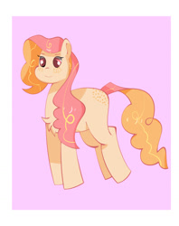 Size: 1259x1592 | Tagged: safe, artist:redfire-pony, oc, oc only, earth pony, pony, chest fluff, female, jumping, mare, passepartout, smiling, solo