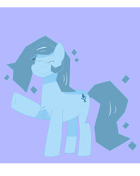 Size: 1259x1592 | Tagged: safe, artist:redfire-pony, oc, oc only, earth pony, pony, eyes closed, female, mare, smiling, solo, waving