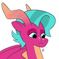 Size: 2649x2659 | Tagged: safe, artist:frownfactory, blaize skysong, dragon, g5, female, simple background, solo, transparent background