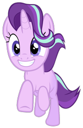 Size: 664x1024 | Tagged: safe, artist:starlightglimmer04, edit, edited screencap, screencap, starlight glimmer, unicorn, g4, no second prances, female, happy, horn, not a vector, running, simple background, smiling, solo, transparent background