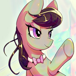 Size: 1600x1600 | Tagged: safe, artist:awhitesheep, octavia melody, earth pony, pony, g4, abstract background, female, mare, smiling, solo