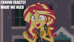 Size: 2000x1125 | Tagged: safe, edit, edited screencap, editor:quoterific, screencap, sunset shimmer, driving miss shimmer, equestria girls, g4, my little pony equestria girls: choose your own ending, solo