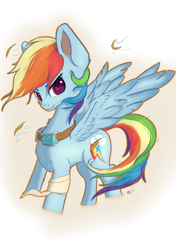 Size: 3541x5016 | Tagged: safe, artist:playful wings, rainbow dash, pegasus, pony, g4, absurd resolution, bandage, female, goggles, mare, simple background, solo, spread wings, tail, transparent background, windswept mane, windswept tail, wings