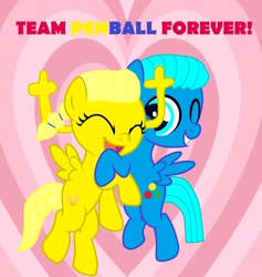 Size: 1876x1976 | Tagged: safe, artist:memeartboi, pegasus, pony, g4, affection, beautiful, boyfriend, boyfriend and girlfriend, colt, couple, cute, duo, duo male and female, female, filly, foal, girlfriend, grin, gumball watterson, happy, heart, heart background, heartwarming, hug, hugging a pony, i love you, love, male, pegasus wings, penny fitzgerald, ponified, romance, romantic, shipping, smiling, spread wings, the amazing world of gumball, wholesome, wings