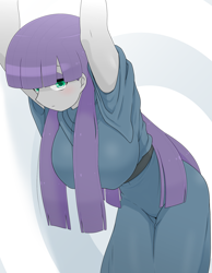 Size: 1727x2224 | Tagged: safe, artist:batipin, maud pie, human, equestria girls, g4, breasts, busty maud pie, female, looking at you, solo